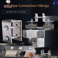 FKILLA Pipe Fixed Joint, carbon steel solderless Square Tube Connector, Rack Fixed Pipe Clamp galvan