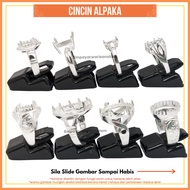 Sarung Cincin Alpaka / Sarong Cincin Alfaka Tanpa Batu Permata Akik / Sarang Cicin Lelaki