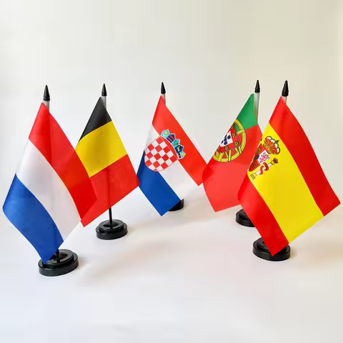 Netherlands Office table desk flag 14*21cm Spain，Belgium，Portugal，Croatiacountry flag