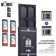 KIWIFOTOS Multi Slots Pop-up Design Memory Card Case Shockproof Aluminum SD Card Case for SD/ Micro 