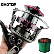 Spinning Fishing Reel 9000 10000 12000 Ultralight Max Drag 30kg Surfcasting Reel Saltwater Jigging Reel With Fishing Line Kit