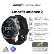 Amazfit Balance 2 47mm Smart Watch, Free Maps & Ski Resorts Navigation With GPS, 10 ATM Waterproof F