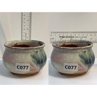 C77 Purple Clay Mud Ceramic Flowerpot Mouth 10 Height 7