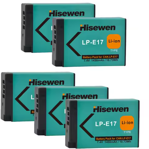 5-Pack LP-E17 LPE17 LP E17 Batteries1450mAh for Canon For EOS M3 M5 750D 760D T6i T6s 800D 8000D Kis