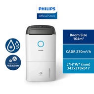 NEW Philips Series 5000 2 in 1 Air Dehumidifier with Purification Dehumidify up to 25L per day DE520