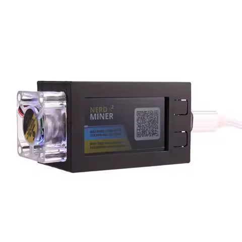Nerdminer V2 Pro Miner 78KH/S Mini Bitcoin Lotto Miner With Luminous Fan BTC Solo Lotto Mining Miner