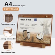 Stand Menu Cafe Menu Kayu Display Standing Menu Kayu Menu Holder A4 Tempat Menu Berdiri Stand Menu M