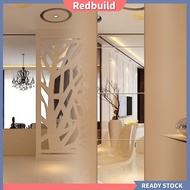 redbuild|  Mirror Decal Self Adhesive Flexible Waterproof Reflect Clear Home Decoration Square Shape Bathroom Living Room Home Mirror Sticker Home Mirror