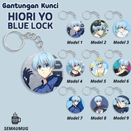 GANTUNGAN HIORI YO BLUE LOCK KEYCHAIN CUTE ANIME KEYCHAIN GIFT CUSTOM PRINT SEMAUMUG