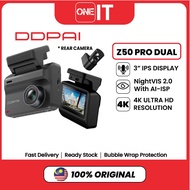 DDPAI Z50 PRO Dual 4K Front and Rear Dash Cam 2160P Full HD Car Camera 24H Recording Ultra HD 8MP So