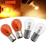 24HOME 2Pcs Car Light 1157 BAY15D Auto Stop Brake Bulb Indicator Lamp 21W DC12V White/Amber J5L5