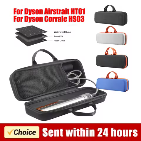 EVA Hard Carrying Case Shockproof Anti-Scratch Portable Travel Storage Bag for Dyson Airstrait HT01 