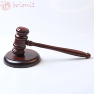 [COD] Wooden Judge Hammer, High Quality with Sound Block Wood Adjudgement Gavel, Durable Long Handle