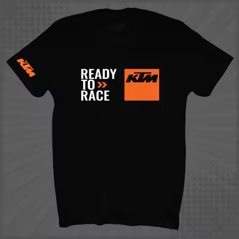 NEW T-SHIRT KTM TO RAVE 100% COTTON ROUND NECK SHORT SLEEVE 160GSM UNISEX MOTORCYCLE RACING SCRAMBLE
