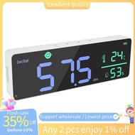 In stock-DM1306D Digital Decibel Sound Meter Smart Wall Mounted Noise Detector 30-130DB Temperature 