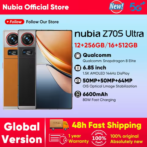 [2025 World Premiere] Nubia Z70S Ultra Global Edition Snapdragon 8 Elite 6.85-inch 1.5K 120Hz OLED 6