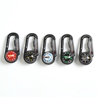 Plastic Carabiner Compass Multifunctional Outdoor Compass with Thermometer Portable Keychain Compass