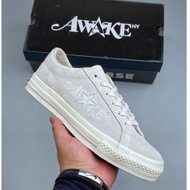 Awake NY One x Converse Star Pro Low cut Casual Versatile Board Shoes Beige White