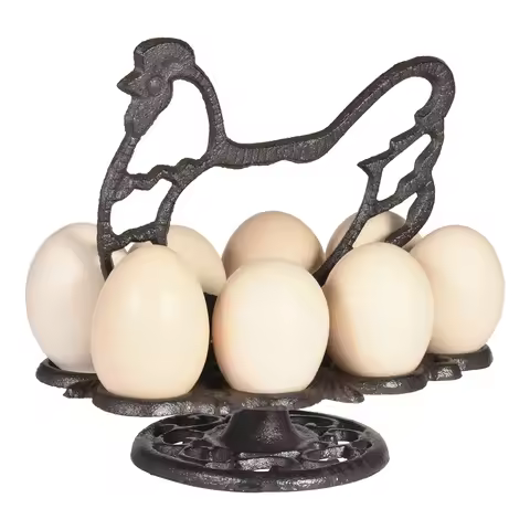 Metal Egg Container 2 Tier Eggs Holder Fruits Basket Vintage Kitchen Countertop Organizer Stand Heav