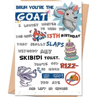 13th Birthday Card Gifts for Boys Girls Son Daughter, 13 Year Old Birthday Decorations for Nephew Ni