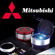 Car Ashtray Mitsubishi Logo ASX outlander triton Car Accessories Portable ashtray Multi-functional ashtray LED light