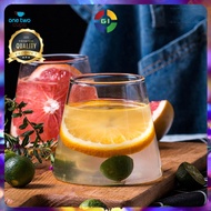 (GI) Unique Aesthetic Cafe Glass Cup 360ml