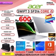 Promo LAPTOP ACER SWIFT 3 SF314 CORE i5 1135G7 IRIS XE 8GB 512GB SSD