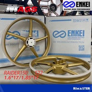 Enkei 522 mags 5 spoke for Suzuki Raider150 Carb/FI Front Disc 4 holes Rear Disc 3 Holes 1.6x1.85x17