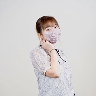 煙燻玫瑰系 紫色 手工立體口罩 可洗滌 日本製純棉紗布 成人