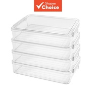 A4 Plastic Storage Box Clear Stackable, Organizer for File Document Scrapbook Craft Supplies, Hotspo