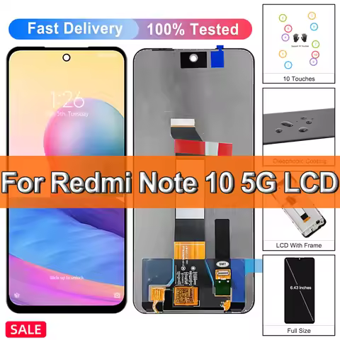 6.5" Display For Xiaomi Redmi Note 10 5G LCD Display Touch Screen, For Redmi Note10 5G M2103K19G M21