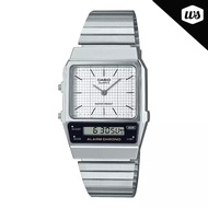 Casio Vintage Style Analog-Digital Dual Time Stainless Steel Band Watch AQ800E-7A AQ-800E-7A