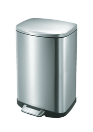 EKO DELLA STEP BIN MATT Stainless Steel Litter Bin / Dustbin Garbage Bin / Tong Sampah 12Lit / 20Lit