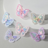 SA S1-1 Butterfly with sparkling sequins as a handmade accessory to decorate clothes, shoes and hair