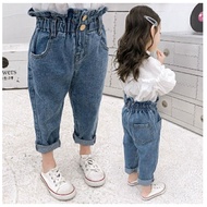 Inara Highwaist Baggy Jeans for Girls Ages 1-7 Long Jeans for Kids