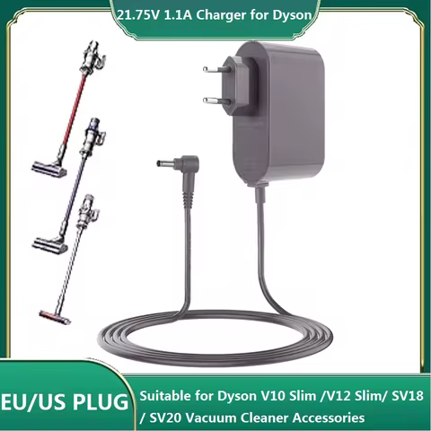 21.75V 1.1A Charger For Dyson V10 Slim / V12 Slim / SV18 / SV20 Vacuum Cleaner Power Adapter Power S