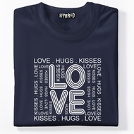 love hugs kisses design basic cotton t-shirt unisex tops fashion color shirts trend oversized tshirt
