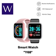 Wistech Y68 Smart Watch 2020 for Men Women Heart Rate Blood Pressure Monitor Waterproof Sport Smartwatch for Andriod IOS