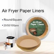 Air Fryer Paper Liners Baking Oil-Proof Nonstick For Fryer/Oven Round/Square