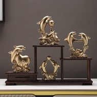 Creative Dolphin Ornament Home Decor Living Room Wine Cabinet Dolphin Statue Display Office Desktop