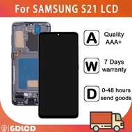 For Samsung S21 G991B SM-G991B/DS SM-G991U Lcd Display Digital Touch Screen with Frame