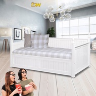 Single/Super Single Fully Solid Wood Day Bed Frame/ Wooden Day Bedframe / Wooden Day Bed / Adult Bed