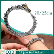 20/23cm Silver Dragon Head Bracelet Dragon Chinese Bracelet Dragon Bracelet