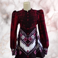 Gothic Sasirangan Blouse in Maroon