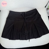 BYOON SAIGON Chân Váy Thun Có Lót Quần Xếp Ly Eo Rút Dây C107