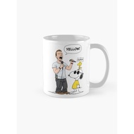 Chris Martin Coldplay x Snoopy Yellow Coffee Mug