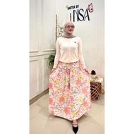 KATUN Bangkok Floral Skirt by NSA SOFT PINK Floral Motif BKK Skirt with floral motif, premium rayon 