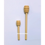 [Mini or Standard] Honey Jam Syrup Wooden Dipper Dip Stirrer Stirring Drizzle Mixing Wood Stick Spoo