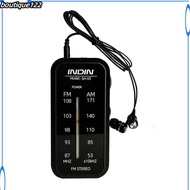 BOU SH05 Mini Radio Battery Powered Portable Radio Excellent Reception Pocket AM FM Radio For Senior Running Walking