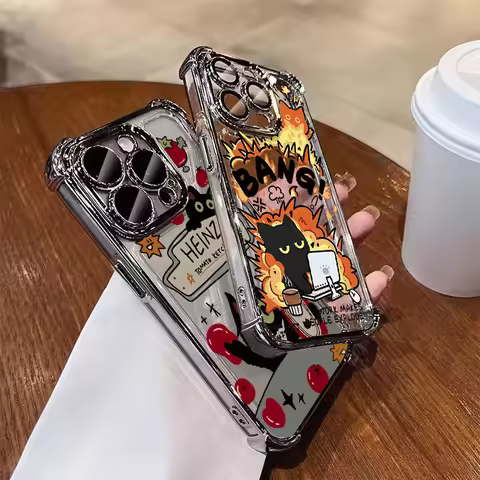 Working Cute Black Cat Case For Huawei Honor 400 Lite Pro X9D X9A X9B X8C X8B X8A X7D X7A X6C X5B X5